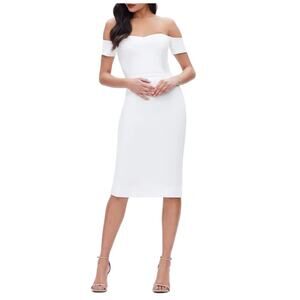 DRESS THE POPULATION Bailey Off the Shoulder Body-Con Dress Size Small